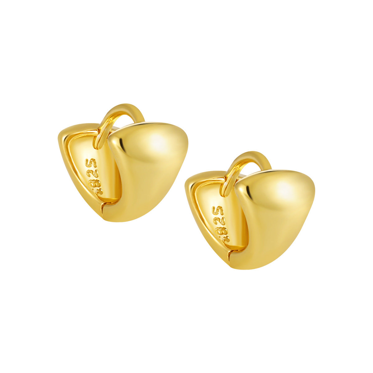 Chunky Sculptural Huggie Hoop Earrings – image 8