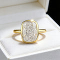 Elongated Cushion Cut Engagement Ring