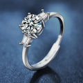 S925 Sterling Silver Classic Moissanite Ring