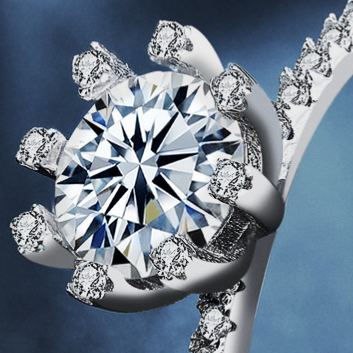 S925 Sterling Silver Eight-Claw Moissanite Ring