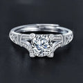 S925 Sterling Silver Eiffel Tower Moissanite Ring