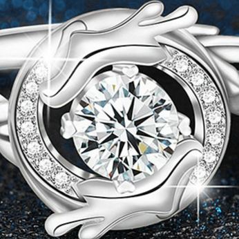 S925 Sterling Silver Dragon Tail Moissanite Ring