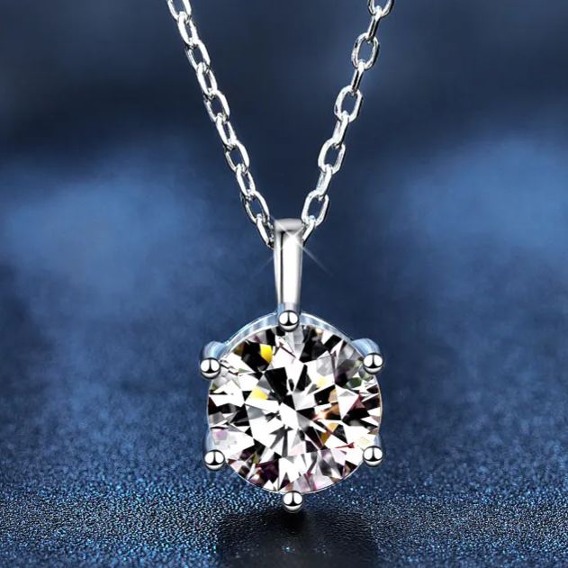S925 Sterling Silver Moissanite True Love Forever Necklace