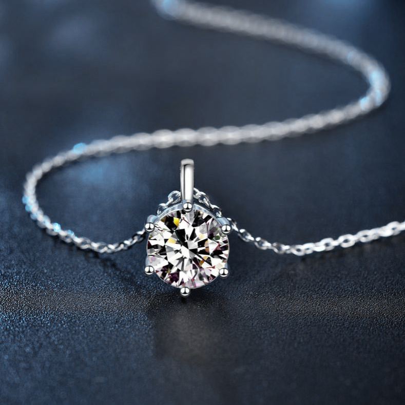 S925 Sterling Silver Moissanite True Love Forever Necklace