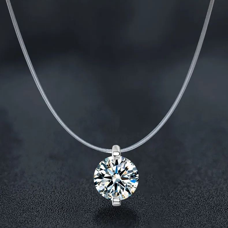S925 Sterling Silver Moissanite Mermaid Tears Necklace