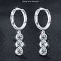 Tassel-shaped moissanite earrings in 925 sterling silver