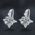 S925 Sterling Silver Moissanite Eight-Pointed Star Earrings