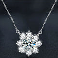 S925 Sterling Silver Moissanite Eight Awn Star Necklace