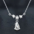 S925 Sterling Silver Moissanite Tassel Water Drop Necklace