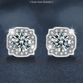 Moissanite & S925 Silver Square Stud Earrings (Harry Winston Style)