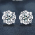 S925 Sterling Silver Moissanite Windmill Stud Earrings