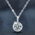 S925 Sterling Silver Moissanite Bubble Pendant Necklace