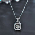S925 Sterling Silver Moissanite Smart Square Bag Necklace