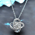 S925 Sterling Silver Moissanite Four-Leaf Clover Pendant Necklace