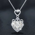 S925 Sterling Silver Moissanite Love Pendant Necklace