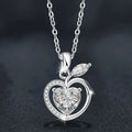 S925 Sterling Silver Moissanite Apple Pendant Necklace