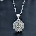S925 Sterling Silver Moissanite Kaleidoscope Pendant Necklace