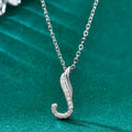 S925 Sterling Silver Moissanite Hook Pendant Necklace