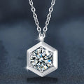 S925 Sterling Silver Moissanite Pendant Necklace
