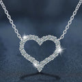 S925 Sterling Silver Moissanite Heart-Shaped Necklace