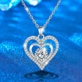 S925 Sterling Silver Moissanite Love Pendant Necklace