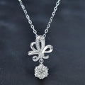 S925 Sterling Silver Moissanite Bridal Bouquet Pendant Necklace