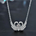 S925 Sterling Silver Moissanite Swan Pendant Necklace