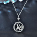 S925 Sterling Silver Moissanite Mermaid Bubble Pendant Necklace
