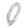 S925 Sterling Silver Twist Zircon Inlaid Ring