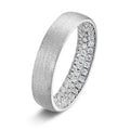 S925 Sterling Silver Ring with Full Diamond and Three Rows of Inlaid Zircon Rings