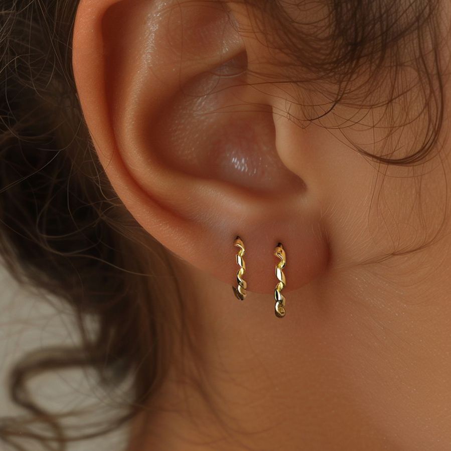 S925 Sterling Silver Round Hoop Earrings