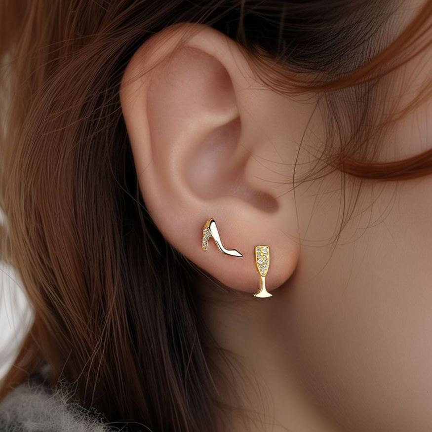 S925 Sterling Silver Zircon Stud Earrings