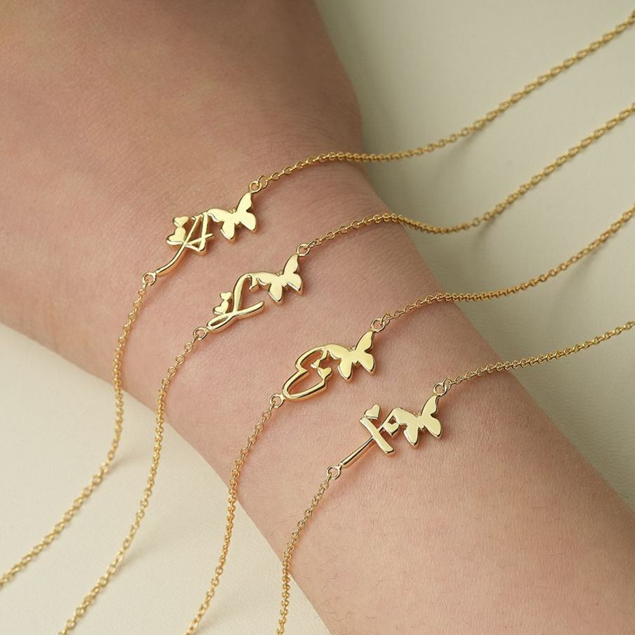 S925 Sterling Silver 26-Letter Bracelet