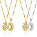 S925 Sterling Silver Sparkling Zircon Necklace