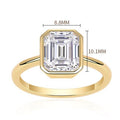 S925 Silver Gold-Plated Moissanite Ring
