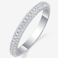S925 Sterling Silver "Midsummer Years" Moissanite Solid-Band Ring