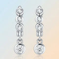 S925 Silver Long "Forest-Style" Sweet Moissanite Earrings