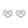 S925 Sterling Silver Sweet Heart-Shaped Moissanite Stud Earrings