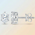 S925 Silver Oval Moissanite Stud Earrings