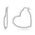 S925 Silver Heart-Shaped Moissanite Earrings