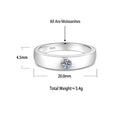 S925 Silver Moissanite Couple Rings
