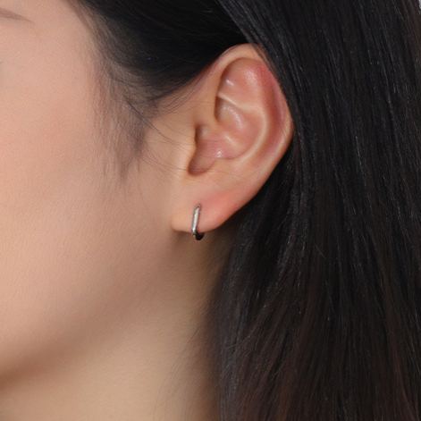 925 Silver Geometric U-Shaped Earrings