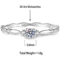 S925 Silver Angel Wing Moissanite Ring