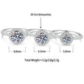 S925 Sterling Silver Bezel-Set Moissanite Ring