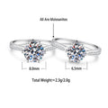 S925 Silver Six-Prong Ring with Colored Moissanite