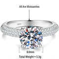 S925 Silver "Half-and-Half" Colored Moissanite Ring