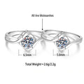 S925 Twisted Ring with Colored Moissanite