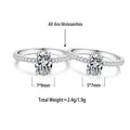 S925 Sterling Silver Oval-Shaped Ring with Colored Moissanite