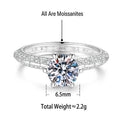 S925 Silver Six-Prong Ring with Colored Moissanite
