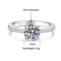S925 Sterling Silver Ring with Colored Moissanite